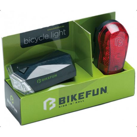 Bikefun Square E+H 4+3 LED kerékpár lámpa szett
