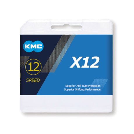 KMC X12 Silver 1/2x11/128 126L 12 sebességes kerékpár lánc