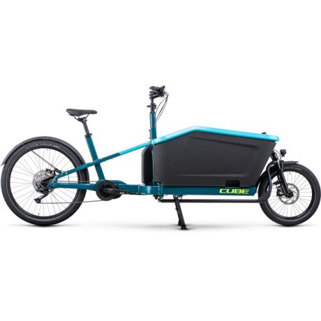 Cube Cargo Sport Dual Hybrid 1000 cargo e-bike - blue'n'lime