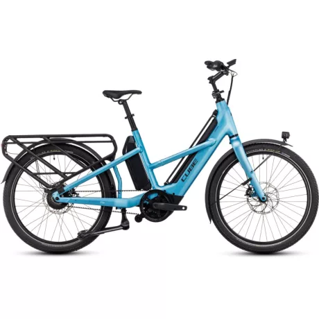 Cube Longtail Hybrid 1350 26" city e-bike - blue'n'reflex