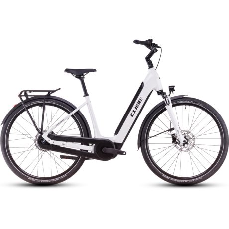 Cube Supreme Hybrid Comfort ONE 500 26" city e-bike - metallicwhite'n'black