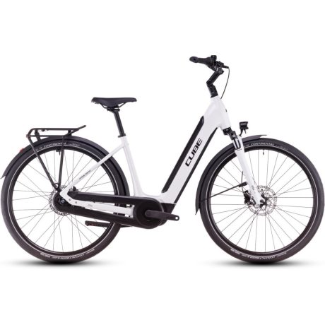 Cube Supreme Hybrid Comfort ONE 500 28" city e-bike - metallicwhite'n'black
