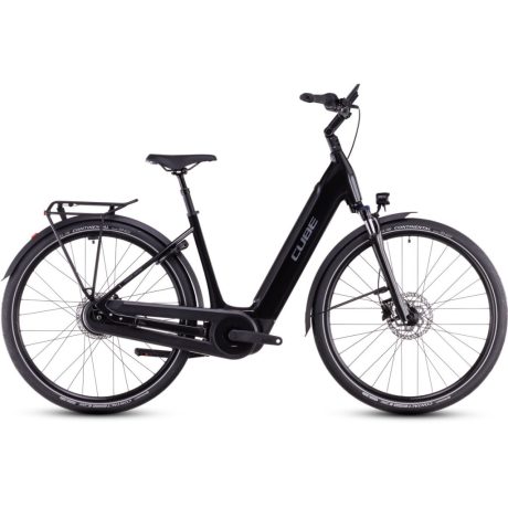 Cube Supreme Hybrid Comfort Pro 625 28" city e-bike - grey'n'lunar