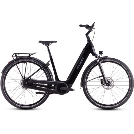 Cube Supreme Hybrid Comfort Pro 625 28" city e-bike - grey'n'lunar