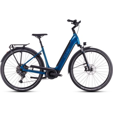 Cube Supreme Hybrid Pro 625 28" city e-bike - electricblue'n'blue