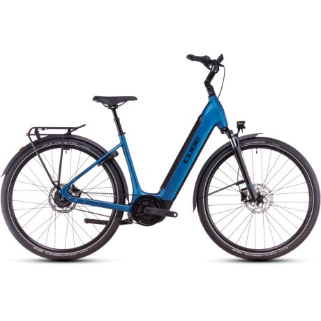 Cube Supreme Hybrid Deluxe ONE 625 26" city e-bike - electricblue'n'black