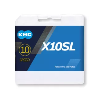   KMC X10SL ezüst 1/2x1/128 112L 10 sebességes kerékpár lánc