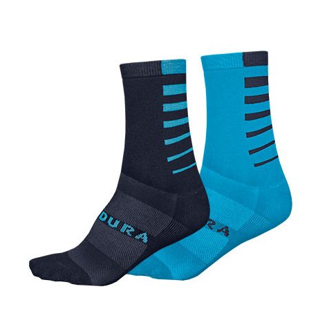 Endura Coolmax® Stripe Socks (Twin Pack) zokni