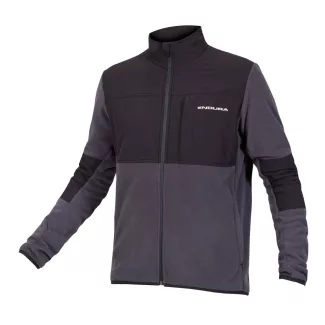   Endura Hummvee Full Zip Fleece kerékpáros pulóver - Black/Grey