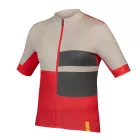 Endura FS260 Print S/S Jersey kerékpáros mez - Red/Cream