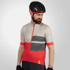 Endura FS260 Print S/S Jersey kerékpáros mez - Red/Cream