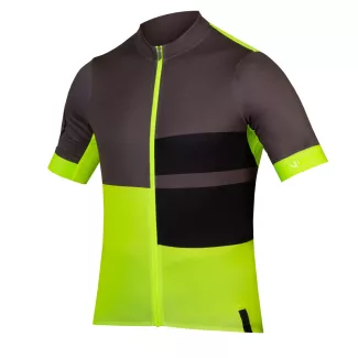 Endura FS260 Print S/S Jersey kerékpáros mez - Yellow/Grey