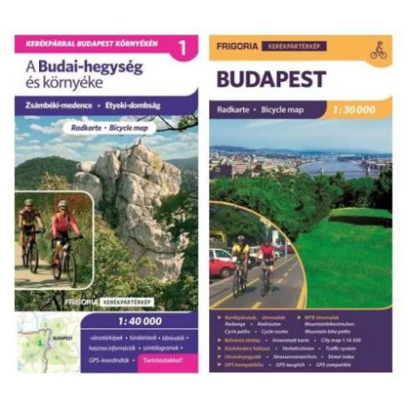 Frigoria Budai-hegység kerékpáros térkép + Budapest kerékpáros térkép