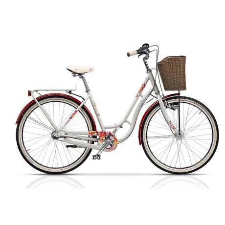 Cross Picnic Városi Kerékpár- Fehér, 45, Alacsony átlépésű