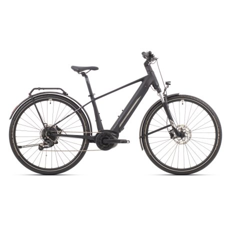 Superior eXR 6050 B Touring cross trekking e-bike - matt fekete/króm ezüst