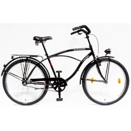 Csepel BlackWood Cruiser 26/18" GR városi kerékpár - fekete