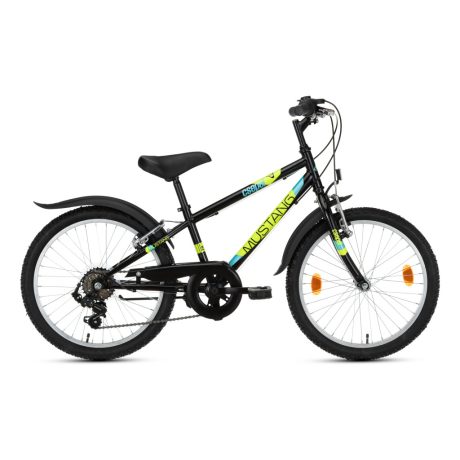 Csepel Mustang 20" 6sp gyerek kerékpár - fekete
