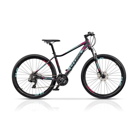 Cross 27,5" Causa SL1 női MTB kerékpár  - matt fekete-türkiz