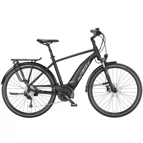 KTM Macina Fun A510 city e-bike - Black Grey+Orange
