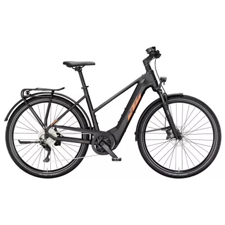 KTM MACINA SPORT CX750 LTD64 BLACK MATT (ORANGE+WHITE) Női Túratrekking e-bike