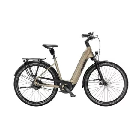 KTM Macina City 810 Belt Olive Pearl Blk+Orange city e-bike - Easy Entry