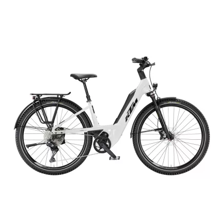 KTM Macina Every 830 Di2 White Black+Orange MTB e-bike - Easy Entry