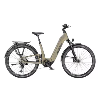   KTM Macina Aera FS Elite LFC Us 51 Olive Pearl Blk+Orange MTB fully e-bike - Easy Entry
