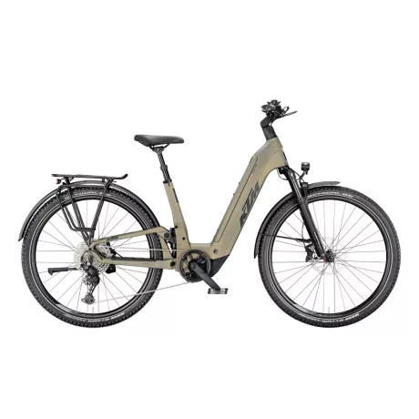 KTM Macina Aera FS Elite LFC Us 51 Olive Pearl Blk+Orange MTB fully e-bike - Easy Entry
