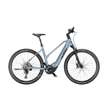 KTM Macina Cross CX 810 Steel Blue Black+Silver női cross trekking e-bike