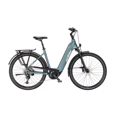 KTM Macina Tour PX 610 Bright Teal Grey+White túratrekking e-bike - Easy Entry