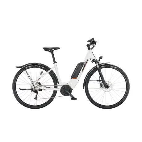KTM MACINA Alacsony átlépésű Cross STREET P510 WHITE Alacsony átlépésű Cross Trekking e-bike