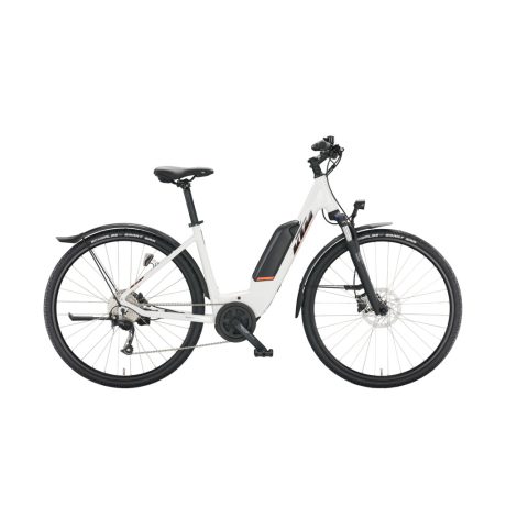 KTM Macina Cross Street P510 White cross trekking e-bike - Easy Entry