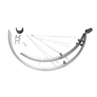 Bikefun OR58CR MTB alu plastic króm színű sárvédő szett