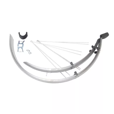 Bikefun OR58CR MTB alu plastic króm színű sárvédő szett