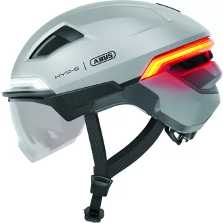   ABUS kerékpáros városi sisak HYP-E ACE, In-Mold, beépített index funkcióval és átlátszó szemüveggel, gleam silver S (51-55 cm) sisakok