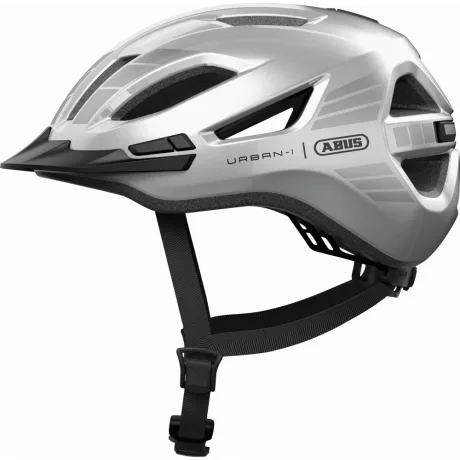 ABUS kerékpáros városi sisak Urban-I 4.0 LR, In-Mold, signal silver, M (54-58 cm) sisakok