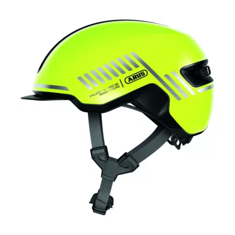 ABUS kerékpáros városi sisak Hud-Y, In-Mold, signal yellow, M (54-58 cm) sisakok