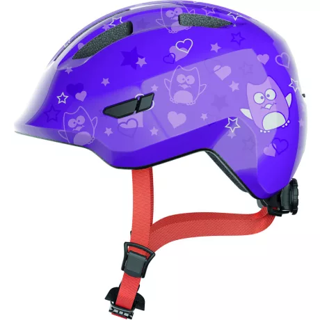 ABUS kerékpáros gyerek sisak Smiley 3.0, In-Mold, purple star, M (50-55 cm) sisakok