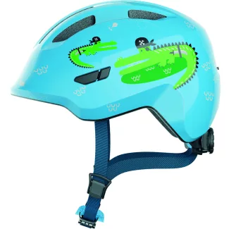   ABUS kerékpáros gyerek sisak Smiley 3.0, In-Mold, blue croco, M (50-55 cm) sisakok