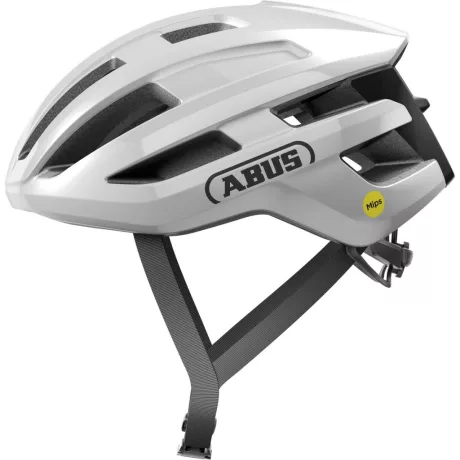 ABUS kerékpáros sport sisak Powerdome MIPS, In-Mold, shiny white, L (57-61 cm) sisakok