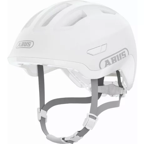 ABUS kerékpáros gyerek sisak Smiley 3.0 ACE LED, In-Mold, pure white, S (45-50 cm) sisakok