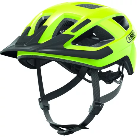 ABUS kerékpáros városi sisak Aduro 3.0 LED, In-Mold, signal yellow M  (52-58 cm) sisakok