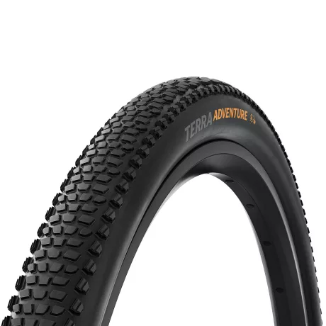 Continental gravel-cyclocross kerékpáros külső gumi 45-622 Terra Adventure Trail Grip 28x1.75, hookless felni kompatibilis, tubeless ready, fekete/fekete hajtogathatós skin külső gumik