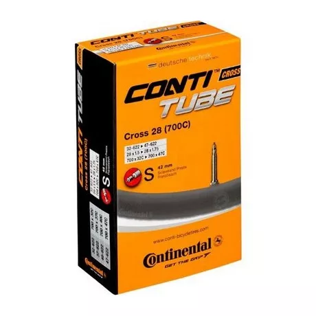 Continental kerékpáros belső gumi 32/47-622 Cross 28 S42 dobozos (Egységkarton: 25 db) belső gumik
