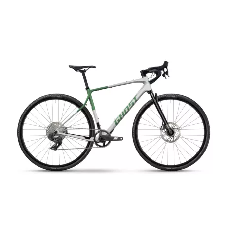 GHOST Asket CF Full Party Silver Stone/Madow Green Glossy Gravel kerékpár