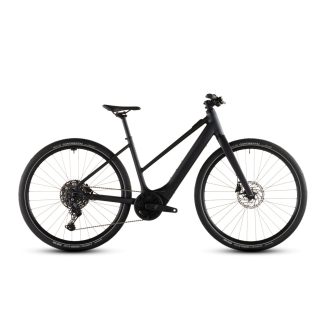   Cube Editor Hybrid Pro 400X coal'n'prism női city e-bike