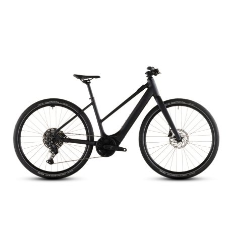 Cube Editor Hybrid Pro 400X coal'n'prism női city e-bike