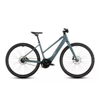   Cube Editor Hybrid SLT 400X smaragdgrey'n'prism női city e-bike