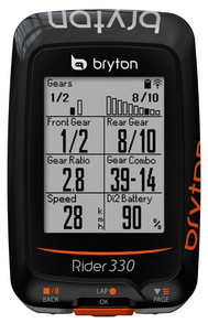 Bryton Rider 330T GPS kerékpár kilométeróra