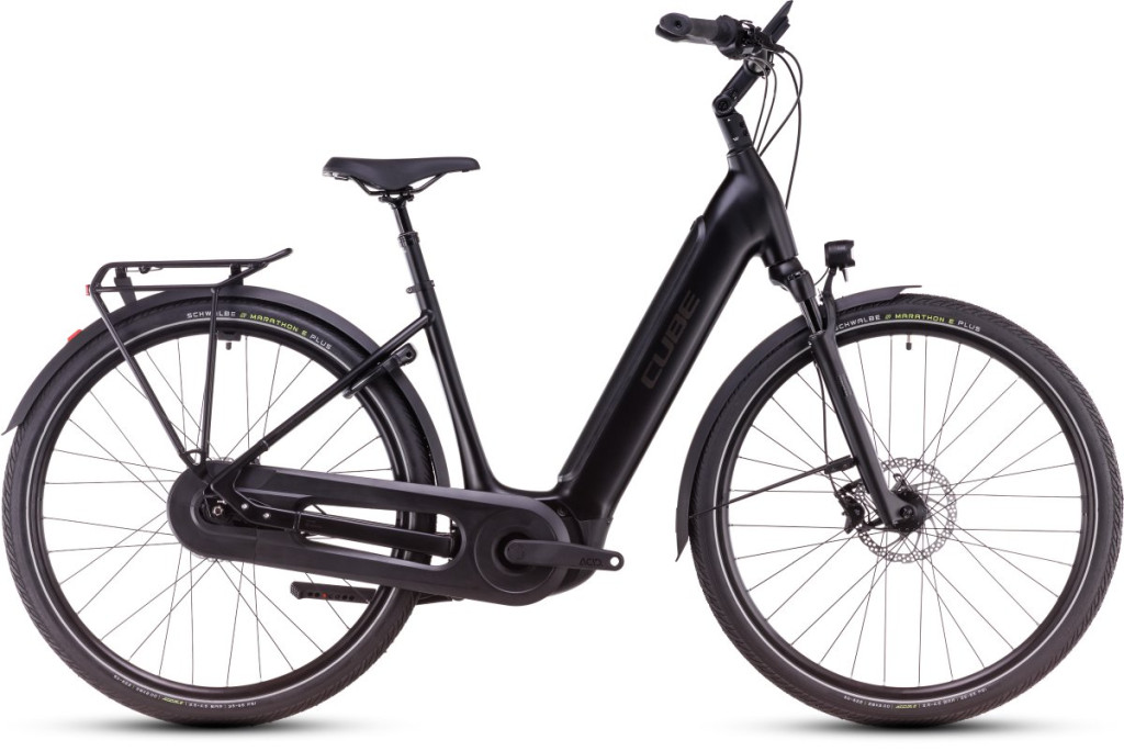Cube Supreme Hybrid Comfort SLX 625 28" city e-bike - black'n'metal